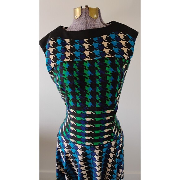 Gabby Skye Houndstooth Knit Dress Women's sz 4 Career Office Work Party NWT - Picture 2 of 11